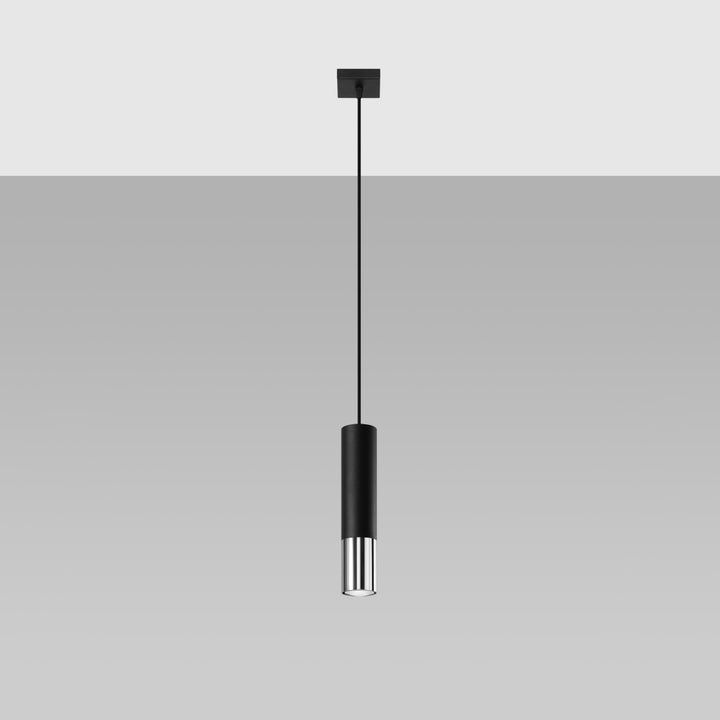 Lampa suspendata LOOPEZ 1 negru/cromat SL.0940