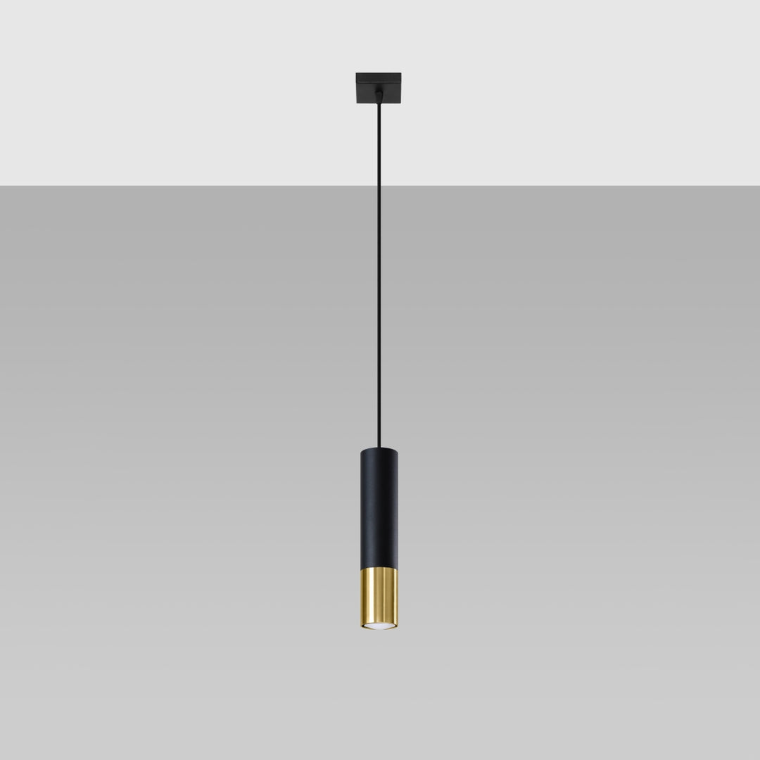 Lampa suspendata LOOPEZ 1 negru/auriu SL.0952