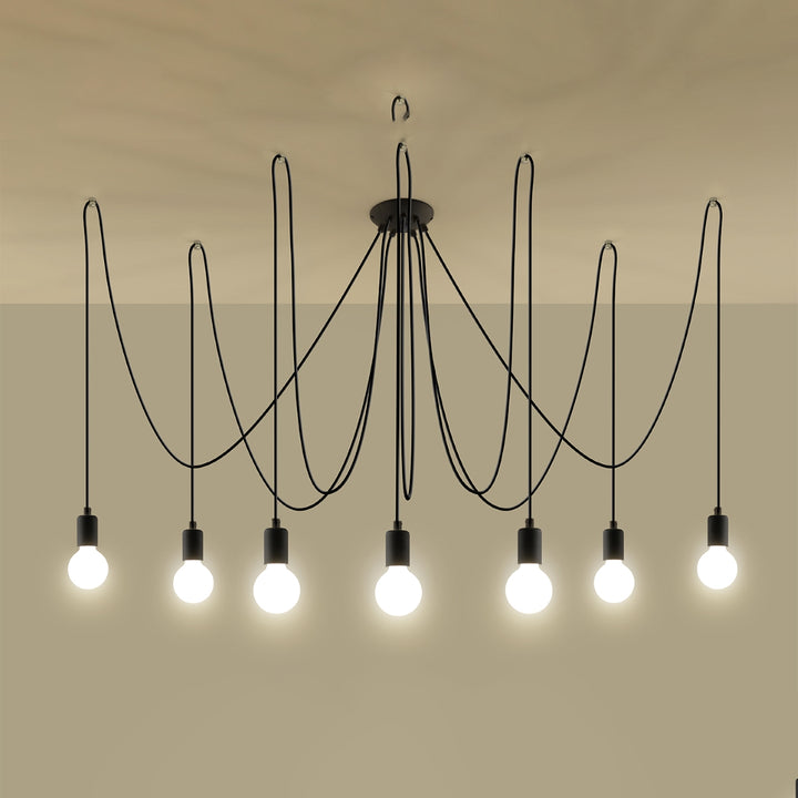 Candelabru EDISON 7 negru SL.0372