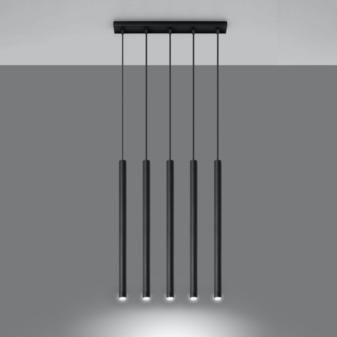 Lampa suspendata PASTELO 5 negru SL.0472