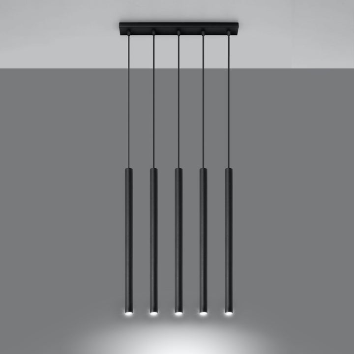 Lampa suspendata PASTELO 5 negru SL.0472