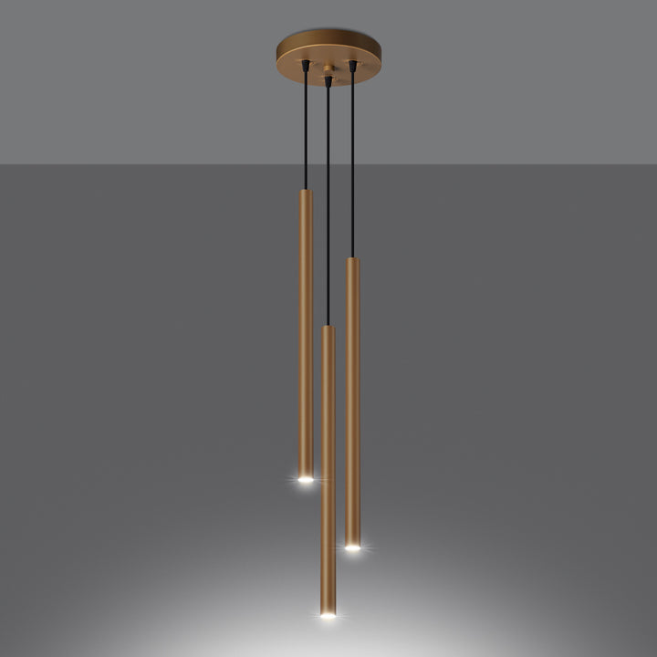 Lampa suspendata PASTELO 3P auriu SL.1172