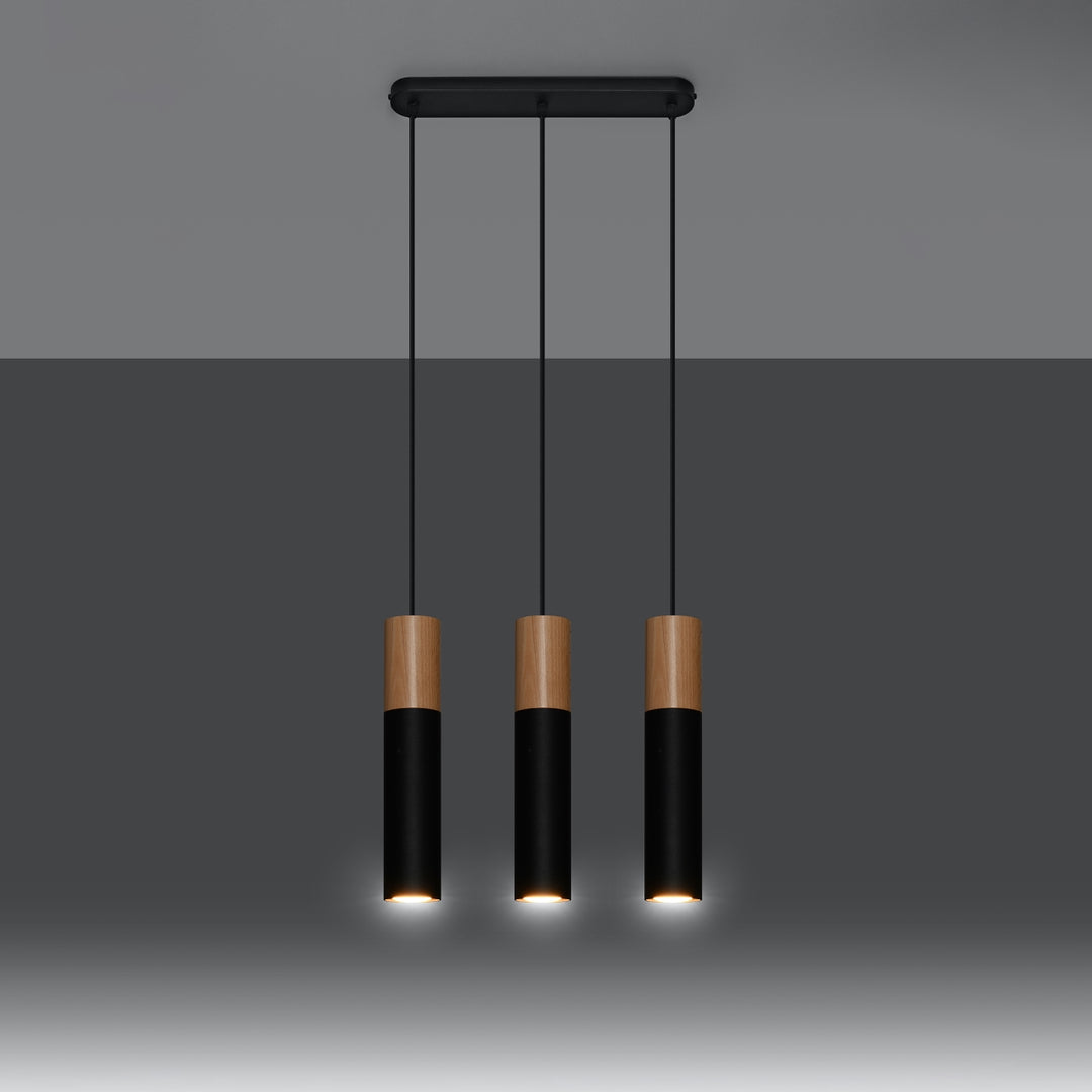 Lampa suspendata PABLO 3 negru SL.0634