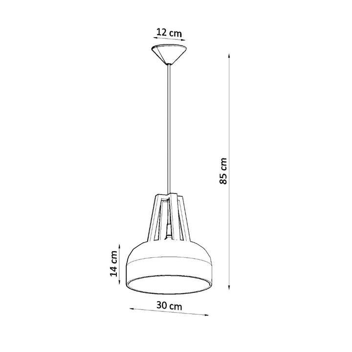 Lampa suspendata CASCO alb/negru SL.0387