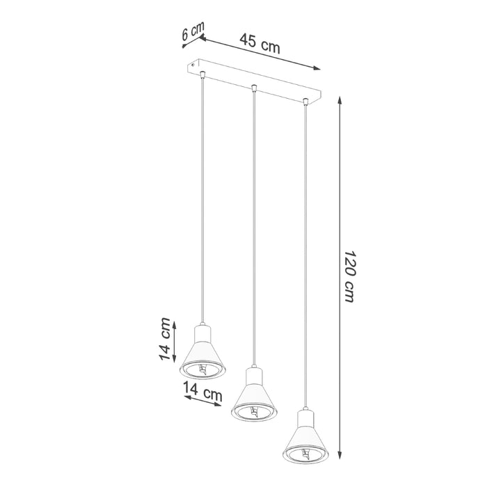 Lampa suspendata TALEJA 3 negru [ES111] SL.0990