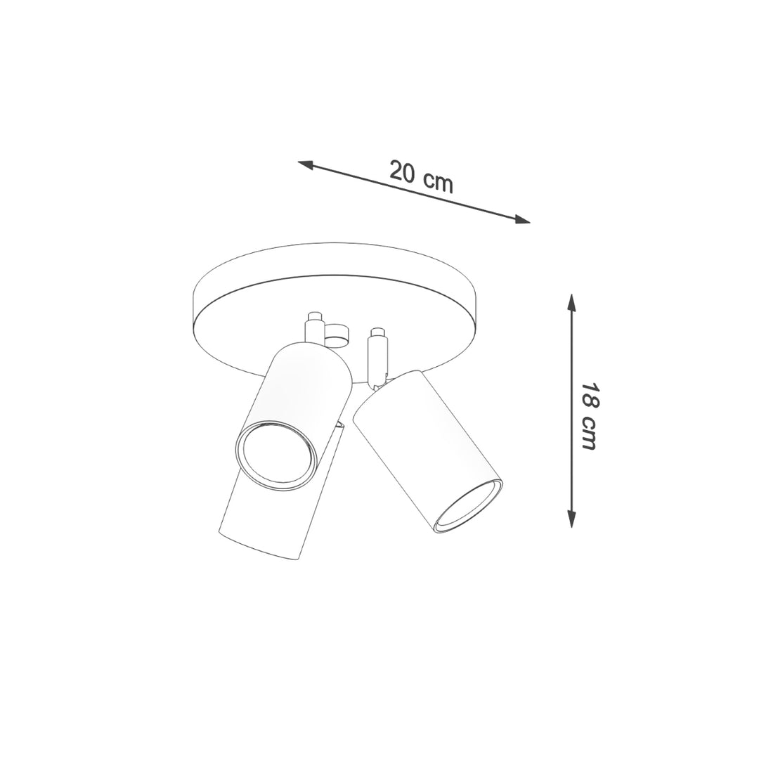 Plafoniera RING 3P negru SL.1016