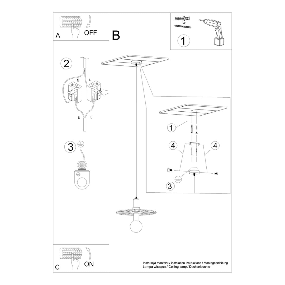 Lampa suspendata SIRKEL 30 negru TH.144