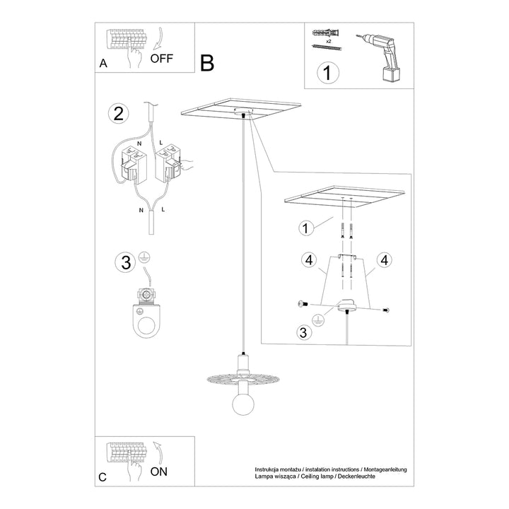 Lampa suspendata SIRKEL 30 negru TH.144