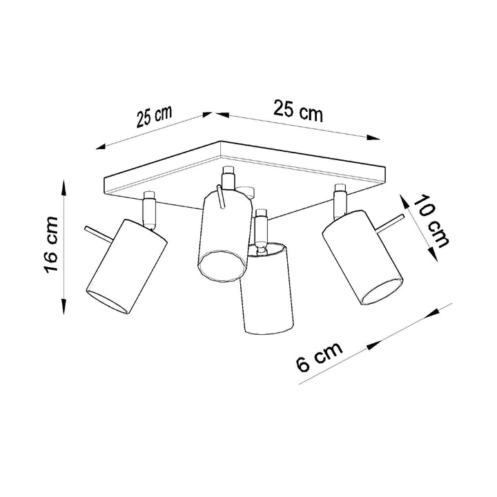 Plafoniera RING 4 alb SL.0090