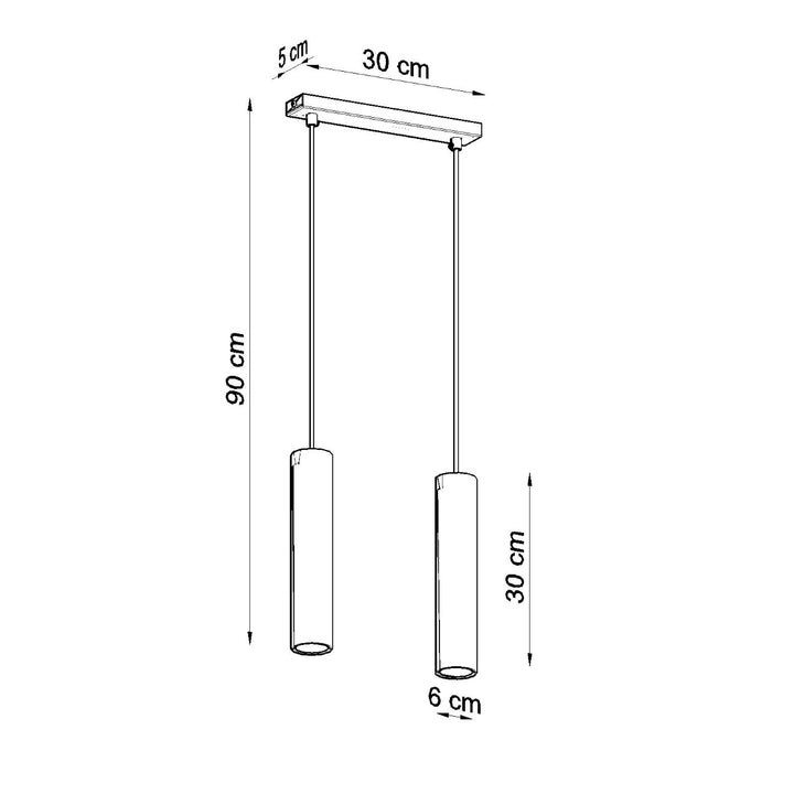 Lampa suspendata LAGOS 2 negru SL.0328