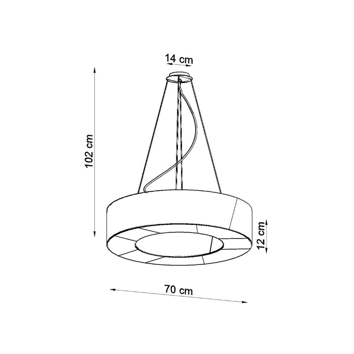 Lustra SATURNO SLIM 70 alb SL.0753