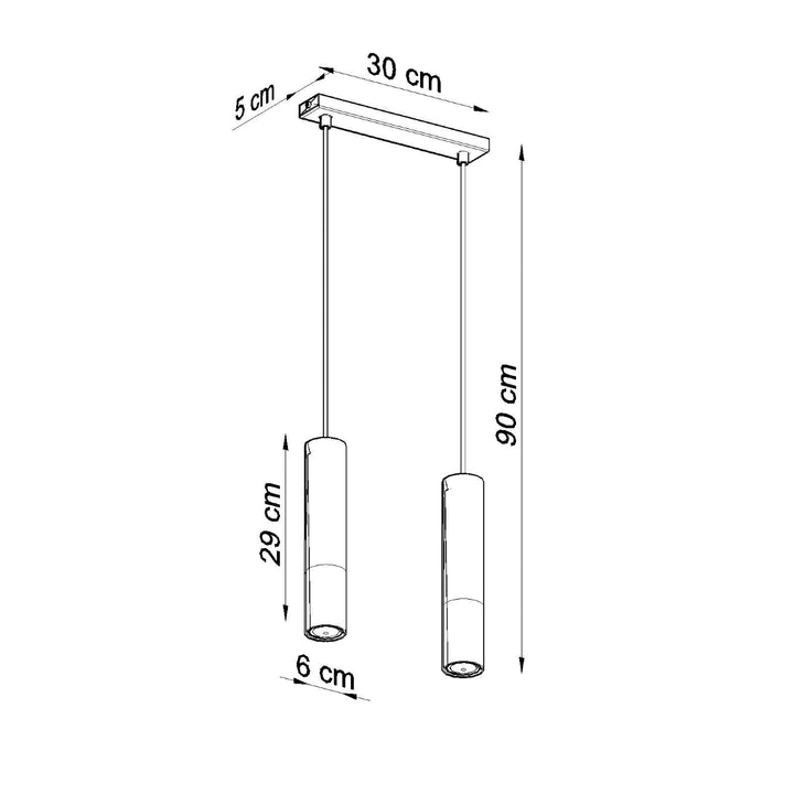 Lampa suspendata LOOPEZ 2 negru/auriu SL.0953