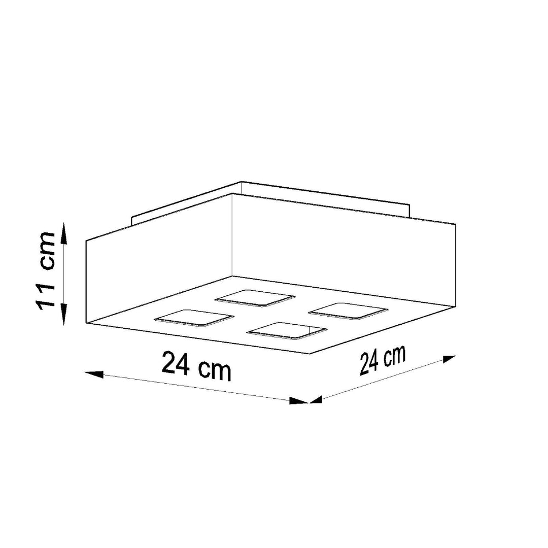 Plafoniera MONO 4 negru SL.0073