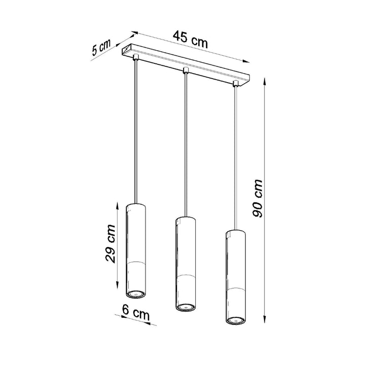 Lampa suspendata LOOPEZ 3L negru/cupru SL.0948