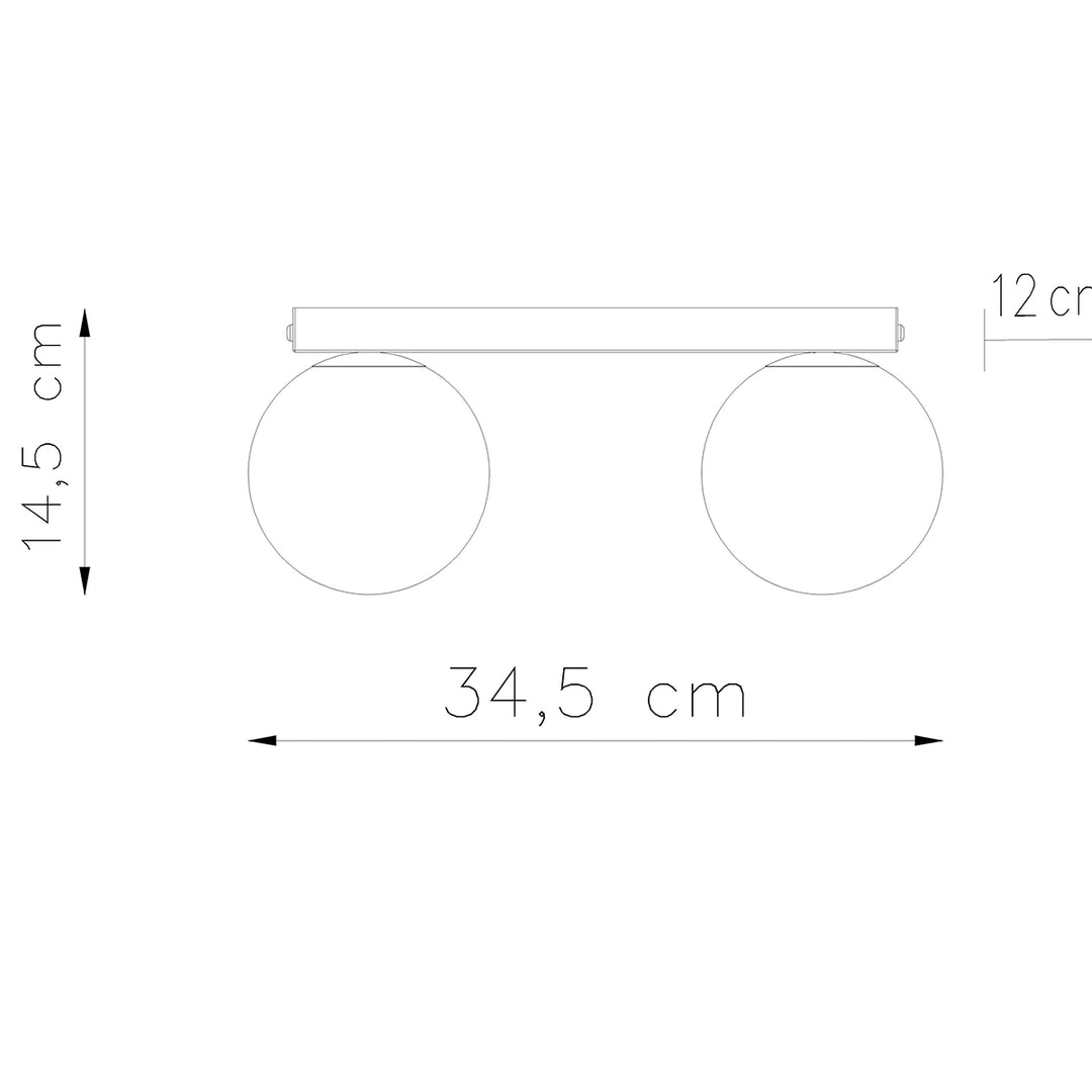 Plafoniera YOLI 2 negru SL.1152