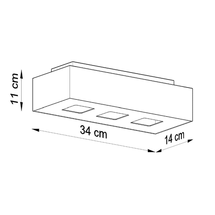 Plafoniera MONO 3 alb SL.0068