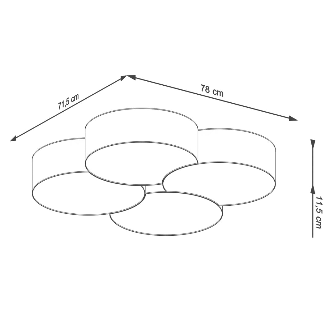 Plafoniera CIRCLE 4 alb SL.1053