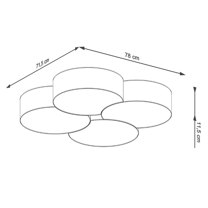 Plafoniera CIRCLE 4 alb SL.1053