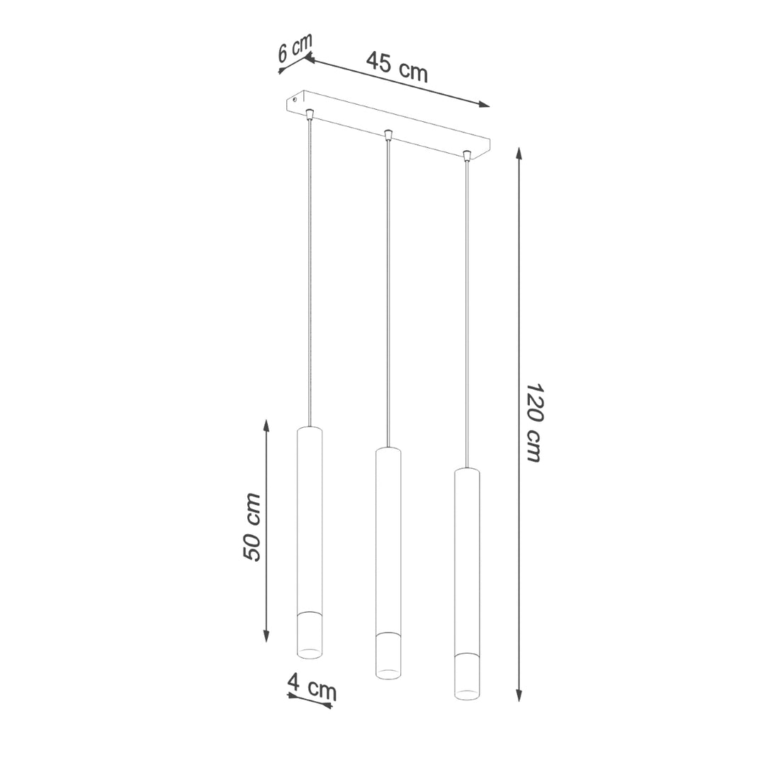 Lampa suspendata WEZYR 3 negru SL.0962