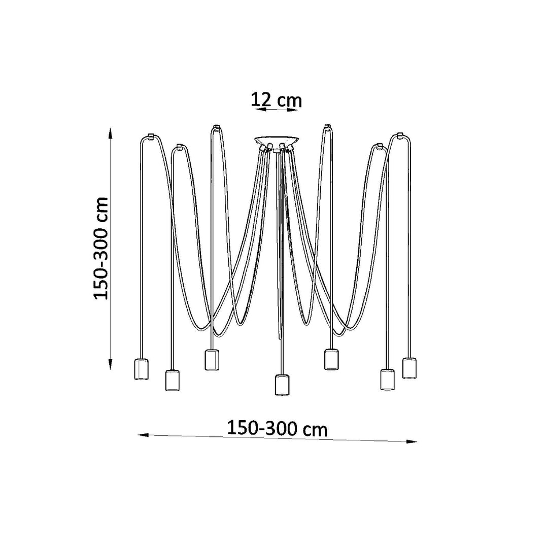 Candelabru EDISON 7 negru SL.0372