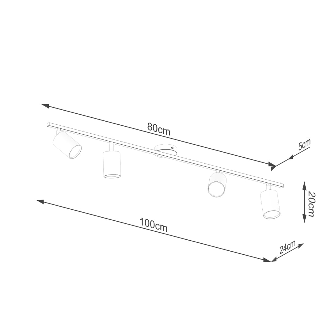 Plafoniera LEMMI 4L alb SL.1227