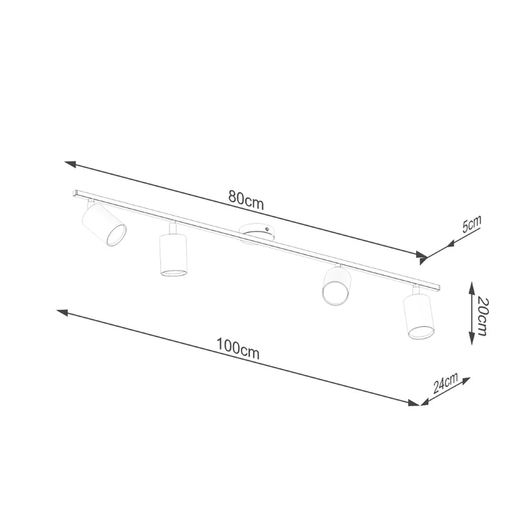 Plafoniera LEMMI 4L alb SL.1227