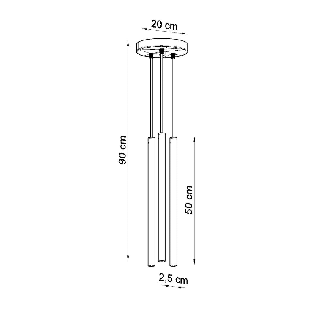 Lampa suspendata PASTELO 3P alb SL.0467