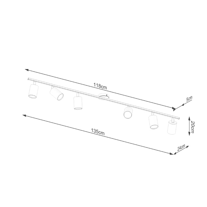 Plafoniera LEMMI 6L alb SL.1228