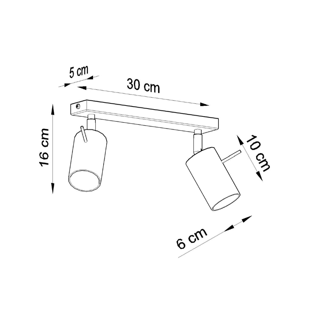 Plafoniera RING 2 negru SL.0092