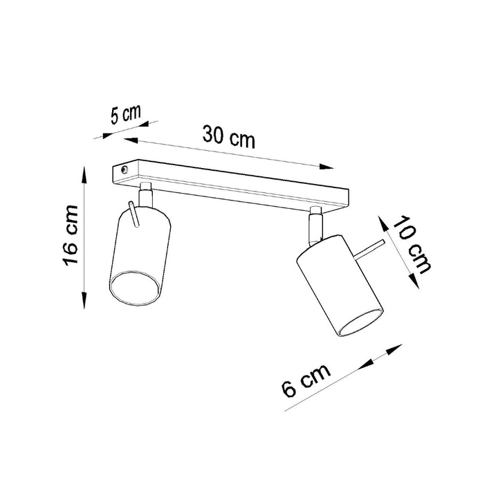 Plafoniera RING 2 negru SL.0092