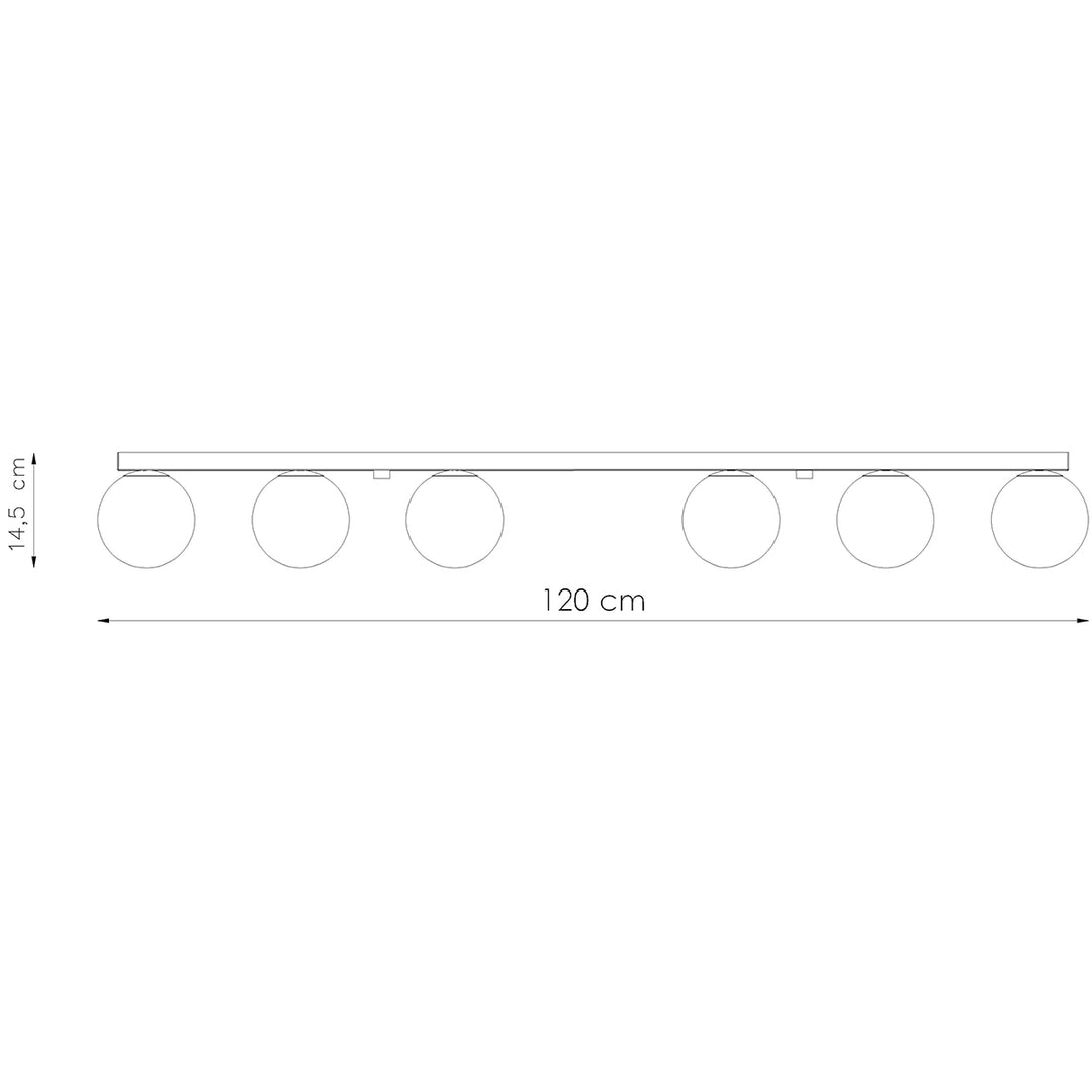 Plafoniera YOLI 6 negru SL.1155