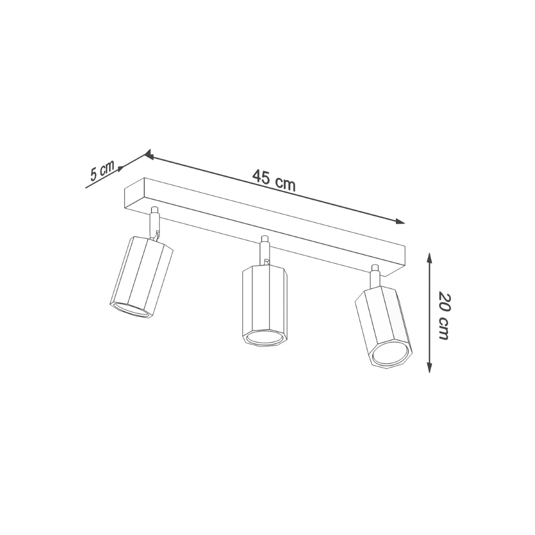 Plafoniera ZEKE 3 stejar SL.1030