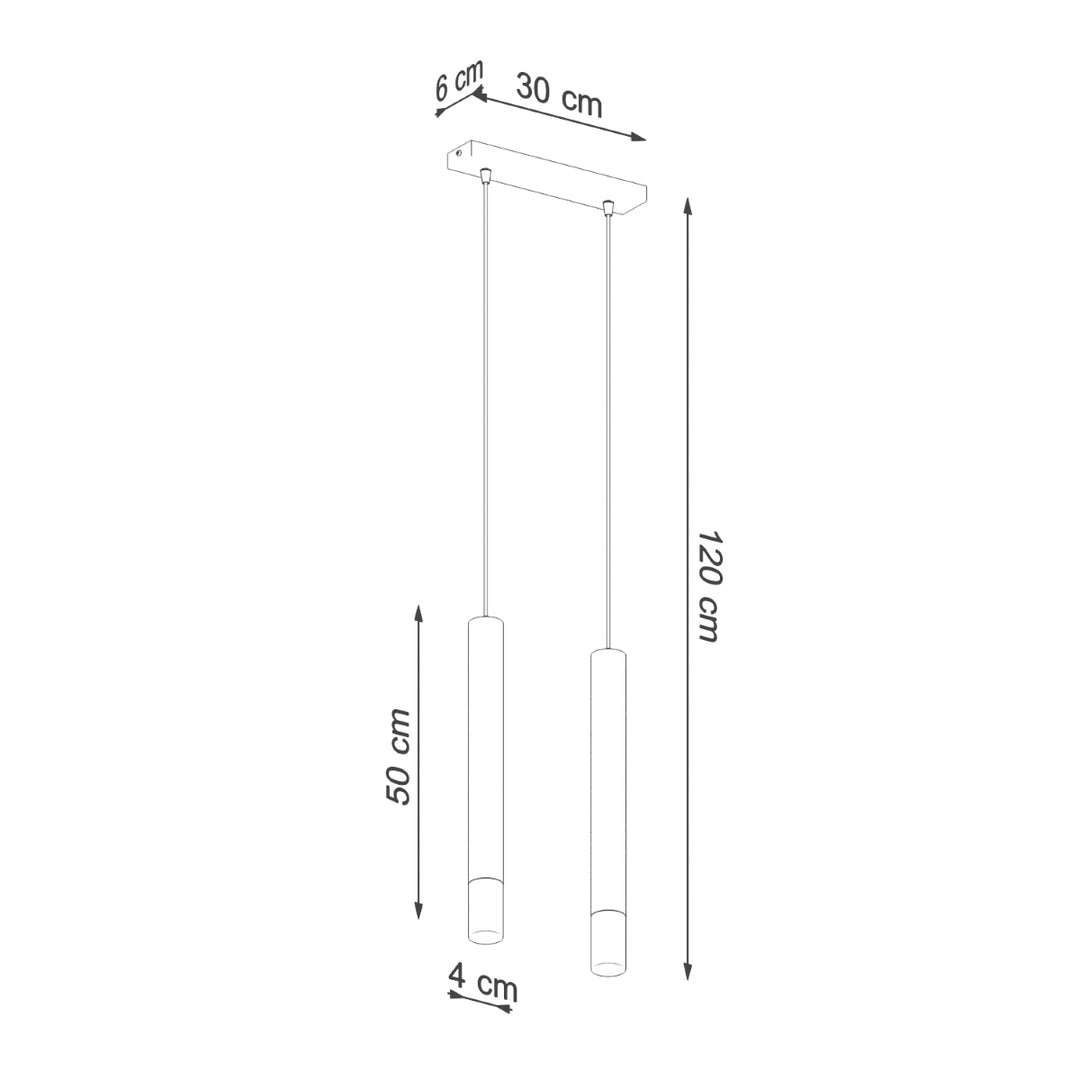 Lampa suspendata WEZYR 2 negru SL.0961