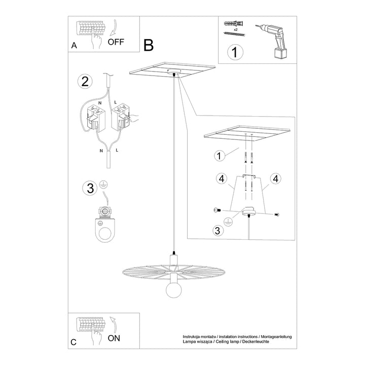 Lampa suspendata SIRKEL 60 negru TH.146