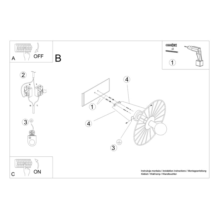 Plafoniera SIRKEL 45 negru TH.142