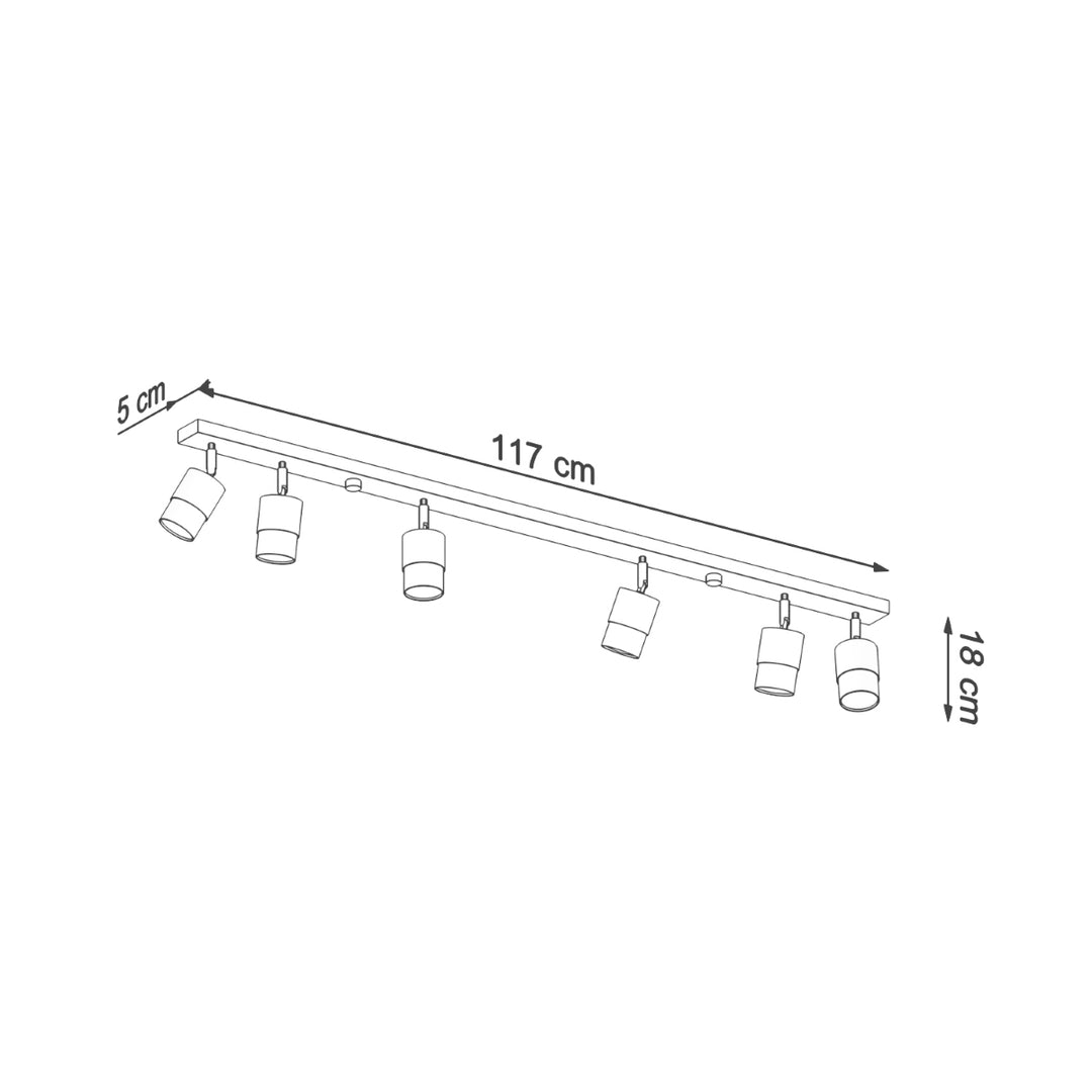 Plafoniera NERO 6 negru/auriu SL.1073