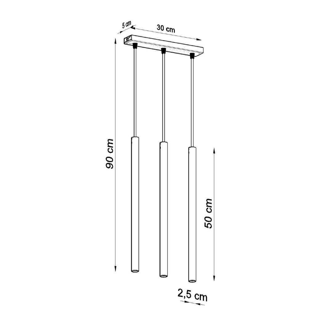 Lampa suspendata PASTELO 3 negru SL.0470