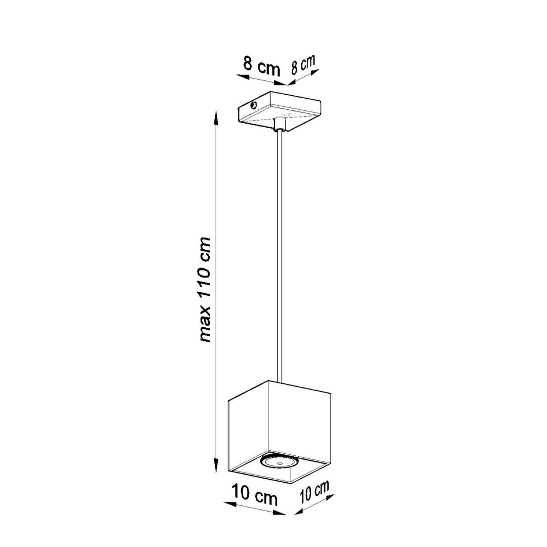 Lampa suspendata QUAD 1 gri SL.0061