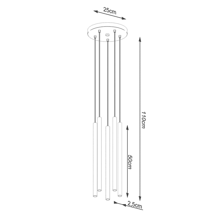 Lampa suspendata PASTELO 5P alb SL.1175