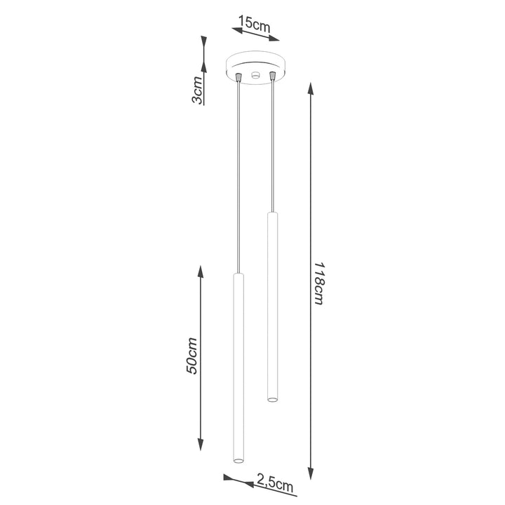 Lampa suspendata PASTELO 2 negru SL.1304