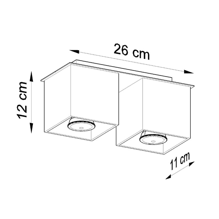 Plafoniera QUAD 2 alb SL.0065