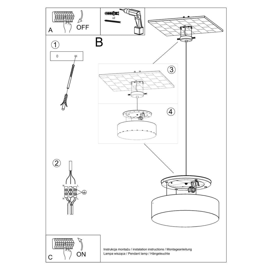 Lampa suspendata ARENA 45 gri SL.0119