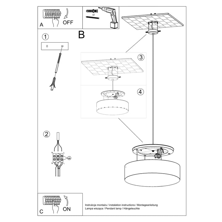 Lampa suspendata ARENA 45 gri SL.0119