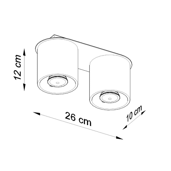 Plafoniera ORBIS 2 negru SL.0054