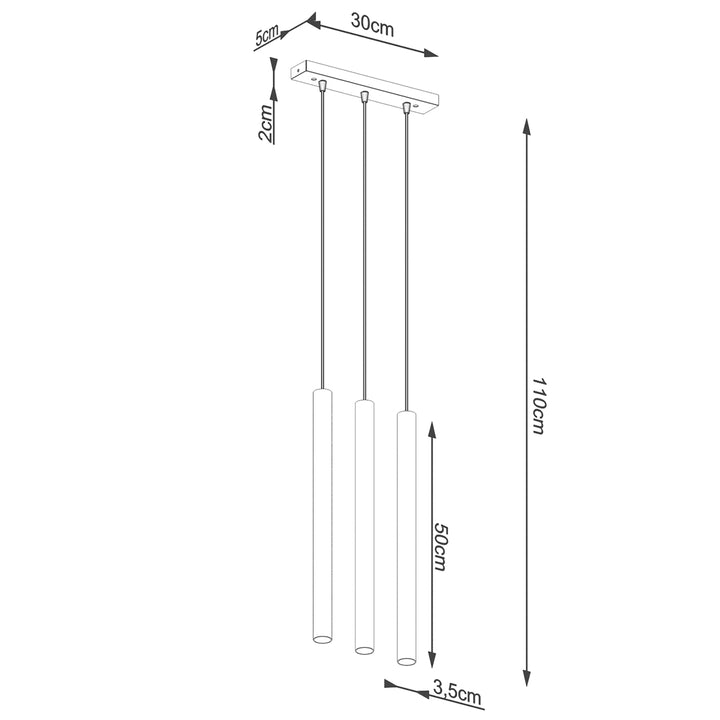 Lampa suspendata PASTELO 3L lemn SL.1267