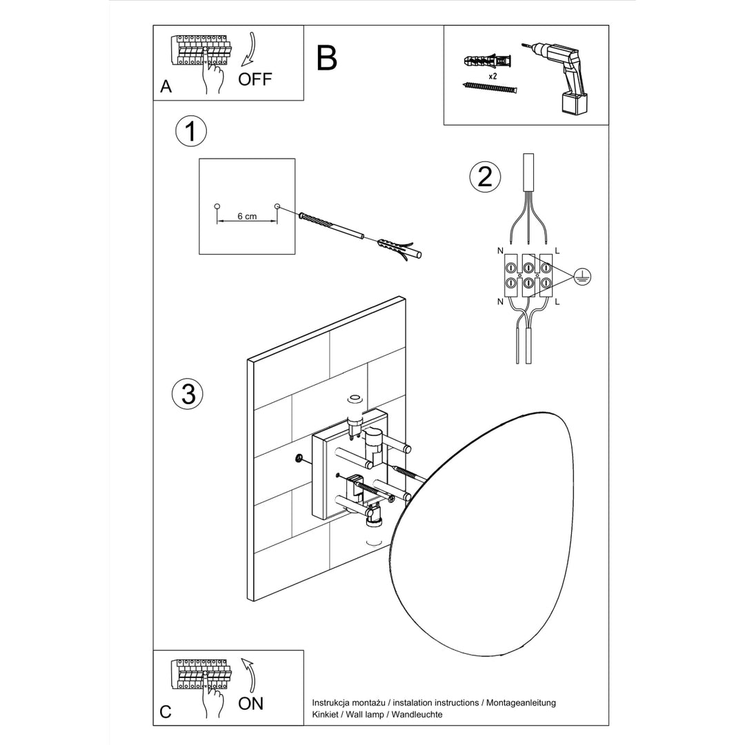 Aplica de perete SENSES alb SL.0934