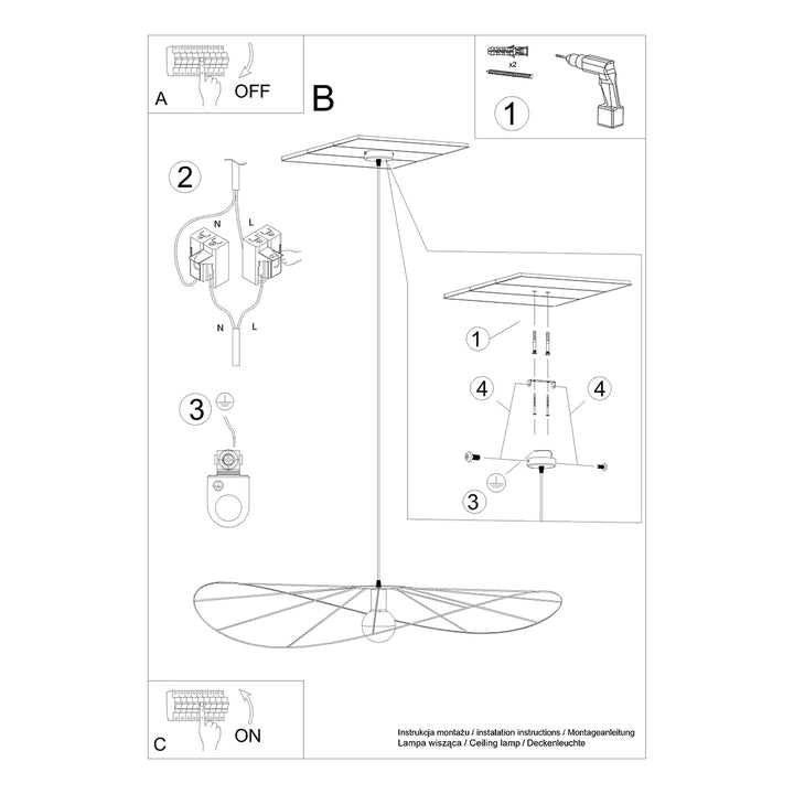 Lampa suspendata ESKOLA 110 negru TH.011CZ