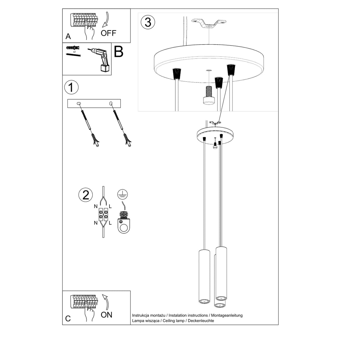 Lampa suspendata LINO 3P SL.1012