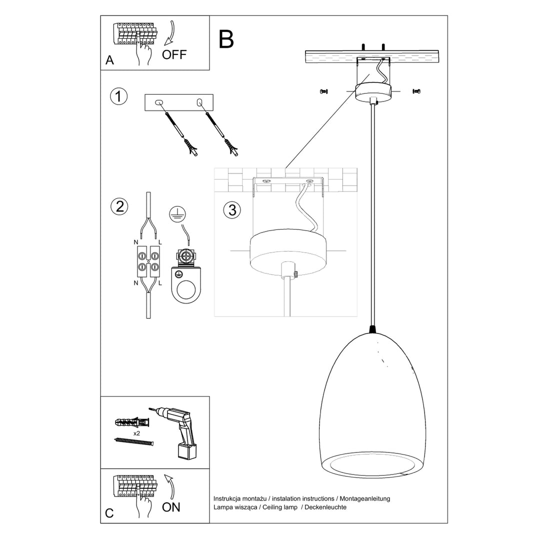 Lampa suspendata din ceramica BUKANO SL.0842