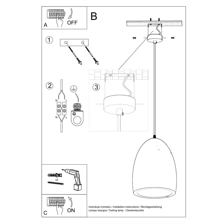 Lampa suspendata din ceramica BUKANO SL.0842